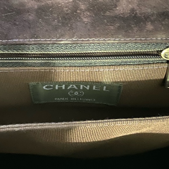 100% AUTHENTIC CHANEL SUEDE MULTI POCKET CHAIN CROSSBODY MADEMOISELLE BAG - Picture 5 of 16